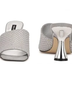 Nine West Partie Heeled Slide Sandals Heel Appeal