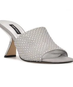 Nine West Partie Heeled Slide Sandals Heel Appeal