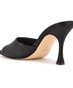 Nine West Heel Appeal Perfact Heeled Slide Sandals 9 Nine West Heel Appeal Perfact Heeled Slide Sandals