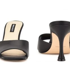 Nine West Heel Appeal Perfact Heeled Slide Sandals 10 Nine West Heel Appeal Perfact Heeled Slide Sandals