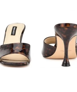 Nine West Heel Appeal Perfact Heeled Slide Sandals 10 Nine West Heel Appeal Perfact Heeled Slide Sandals