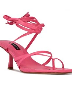 Nine West Pina Ankle Wrap Heeled Sandals Lace It Up