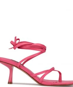 Nine West Pina Ankle Wrap Heeled Sandals Lace It Up