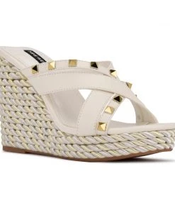 Nine West Pipa Espadrille Wedge Sandals New