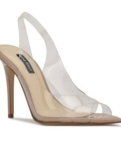 Nine West Polka Slingback Heeled Sandals In The Clear