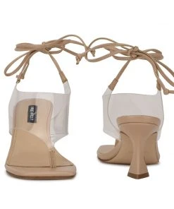 Nine West Lace It Up Popi Ankle Wrap Heeled Sandals