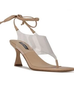 Nine West Lace It Up Popi Ankle Wrap Heeled Sandals