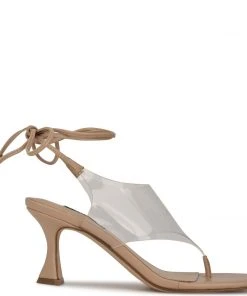 Nine West Lace It Up Popi Ankle Wrap Heeled Sandals