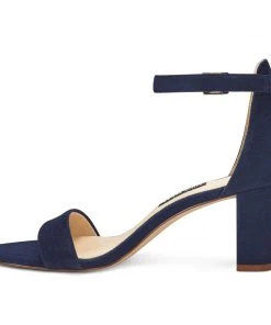 Nine West Heels Pruce Ankle Strap Block Heel Sandals