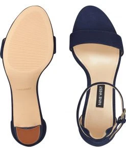 Nine West Heels Pruce Ankle Strap Block Heel Sandals