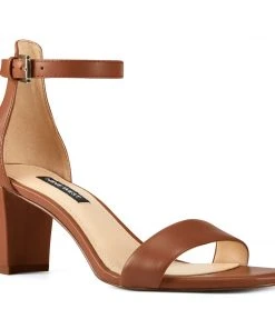 Nine West Pruce Ankle Strap Block Heel Sandals