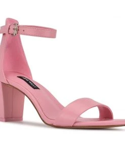 Nine West Y2K Revival Pruce Ankle Strap Block Heel Sandals