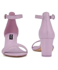 Nine West Y2K Revival Pruce Ankle Strap Block Heel Sandals