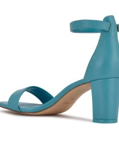 Nine West Y2K Revival Pruce Ankle Strap Block Heel Sandals