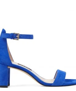 Nine West Pruce Ankle Strap Block Heel Sandals Heels