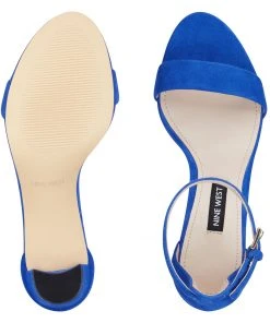 Nine West Pruce Ankle Strap Block Heel Sandals Heels