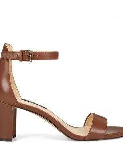 Nine West Pruce Ankle Strap Block Heel Sandals