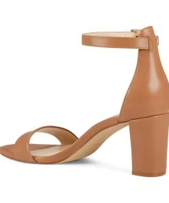 Nine West Pruce Ankle Strap Block Heel Sandals