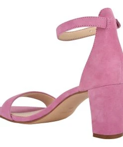 Nine West Pruce Ankle Strap Block Heel Sandals Color Pop