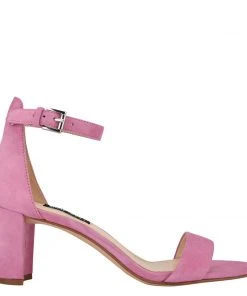 Nine West Pruce Ankle Strap Block Heel Sandals Color Pop