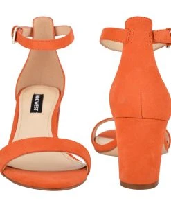 Nine West Pruce Ankle Strap Block Heel Sandals