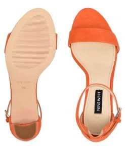 Nine West Pruce Ankle Strap Block Heel Sandals