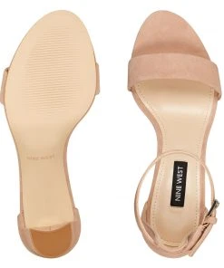 Nine West Heels Pruce Ankle Strap Block Heel Sandals