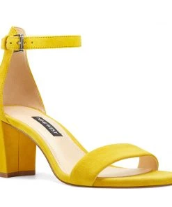 Nine West Color Pop Pruce Ankle Strap Block Heel Sandals