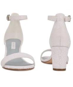 Nine West Bridal Pruce Ankle Strap Block Heel Sandals