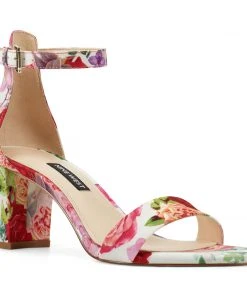 Nine West Pruce Ankle Strap Block Heel Sandals Heels