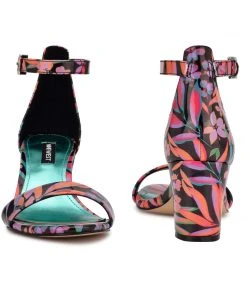 Nine West Color Pop Pruce Ankle Strap Block Heel Sandals
