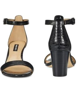 Nine West Pruce Ankle Strap Block Heel Sandals
