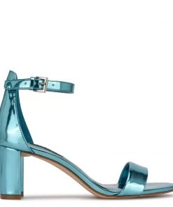 Nine West Pruce Ankle Strap Block Heel Sandals