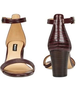 Nine West Pruce Ankle Strap Block Heel Sandals