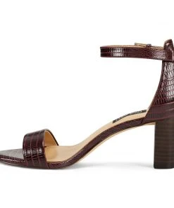 Nine West Pruce Ankle Strap Block Heel Sandals