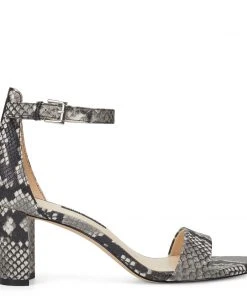 Nine West Pruce Ankle Strap Block Heel Sandals Heels