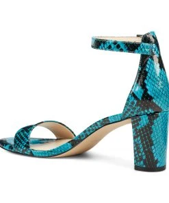 Nine West Pruce Ankle Strap Block Heel Sandals Heels