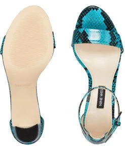 Nine West Pruce Ankle Strap Block Heel Sandals Heels