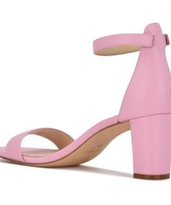 Nine West Pruce Ankle Strap Block Heel Sandals Heels