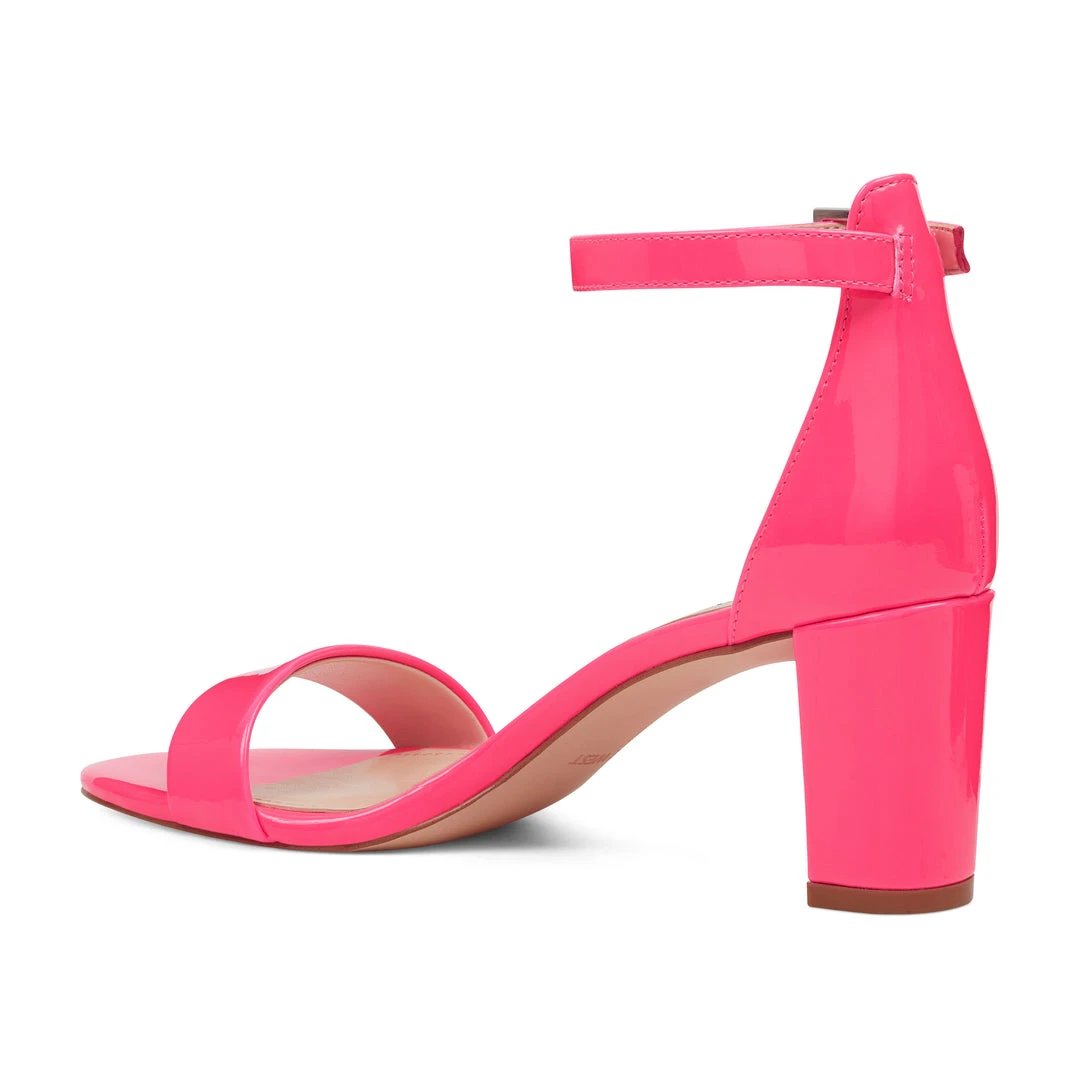 Nine West Heels Pruce Ankle Strap Block Heel Sandals 5 Nine West Heels Pruce Ankle Strap Block Heel Sandals