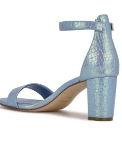 Nine West Pruce Ankle Strap Block Heel Sandals