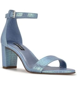 Nine West Pruce Ankle Strap Block Heel Sandals