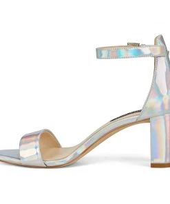 Nine West Metallic Mindset Pruce Ankle Strap Block Heel Sandals