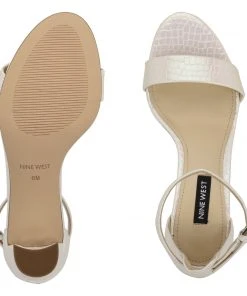 Nine West Pruce Ankle Strap Block Heel Sandals