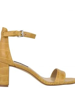 Nine West Heels Pruce Ankle Strap Block Heel Sandals