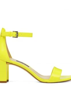 Nine West Heels Pruce Ankle Strap Block Heel Sandals