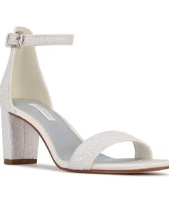 Nine West Pruce Ankle Strap Block Heel Sandals
