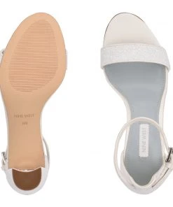 Nine West Pruce Ankle Strap Block Heel Sandals