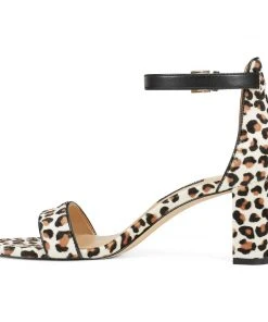 Nine West Heels Pruce Ankle Strap Block Heel Sandals