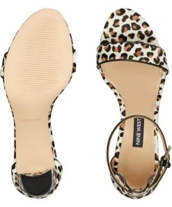 Nine West Heels Pruce Ankle Strap Block Heel Sandals